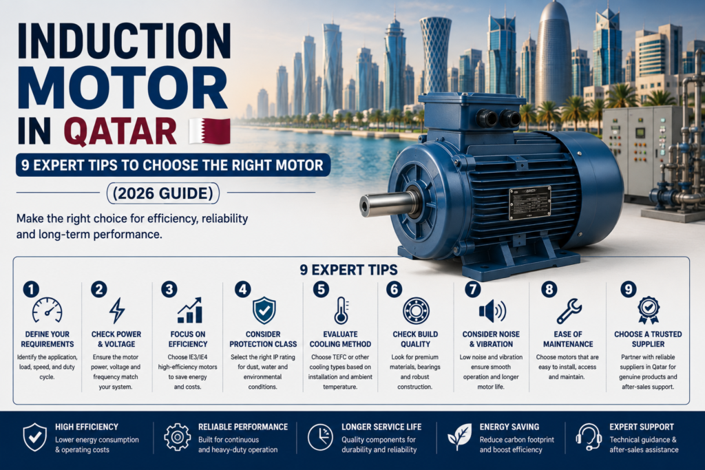 Induction Motor in Qatar : 9 Expert Tips to Choose the Right Motor (2026 Guide)